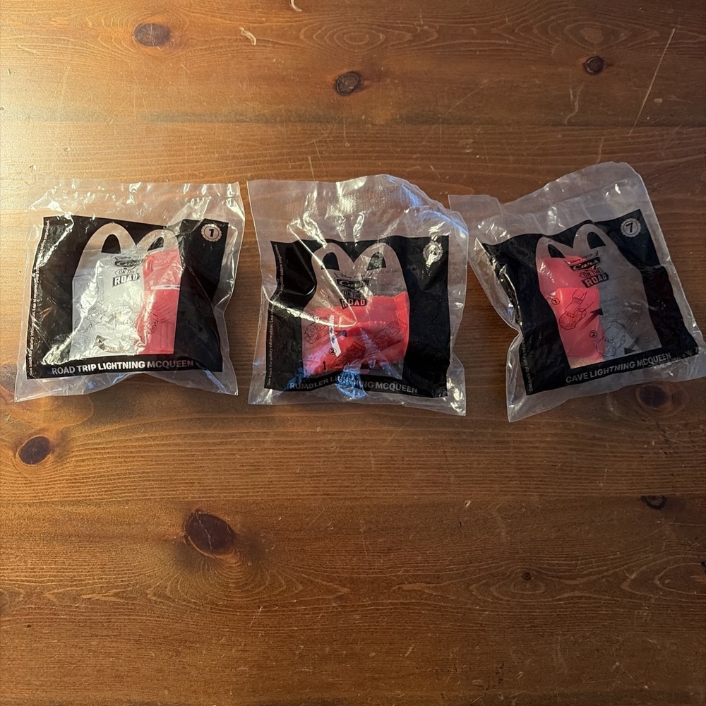 Lot of 3 Disney Pixar Cars On The Road McDonalds Happy Meal 2022 Sealed #1,4,7